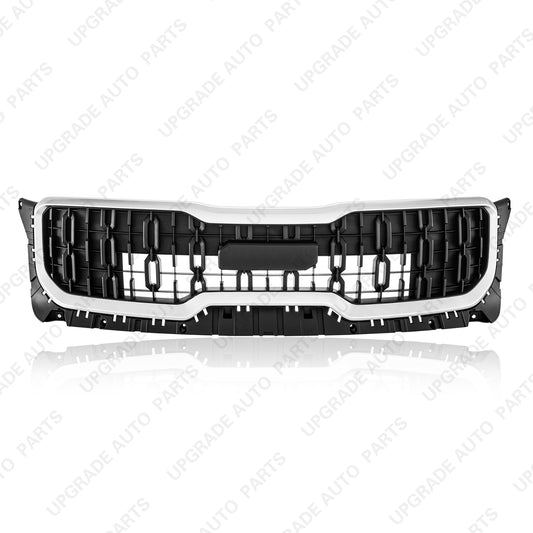 Grille Without Camera Hole Compatible with 2023 2024 Kia Telluride, Matte Black