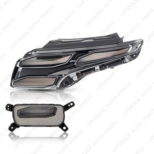 LED Main & Auxiliary Daytime Running Lamp Dark Lens Compatible with 2025 2026 Hyundai Tucson, Driver Side