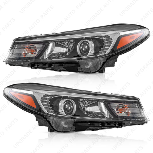 Halogen Headlight Assembly with LED DRL Compatible with 2017 2018 Forte/Forte 5, Driver & Passenger Side