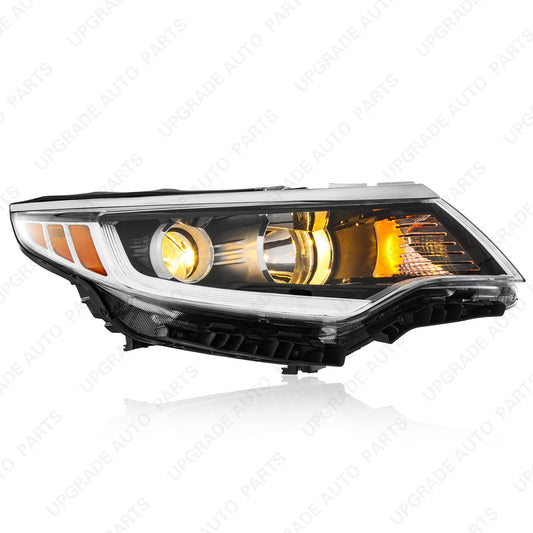 Headlight Assembly without LED DRL Compatible with 2016-2018 Kia Optima, Passenger Side