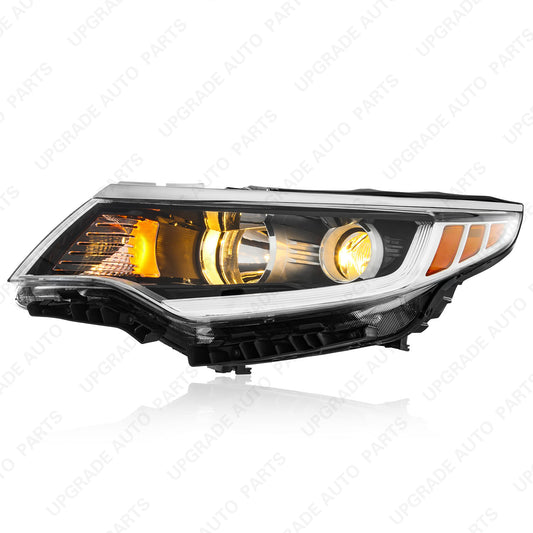 Headlight Assembly without LED DRL Compatible with 2016-2018 Kia Optima, Driver Side