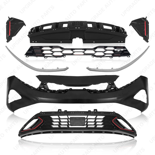 Front Bumper Grille Set Compatible with 2022-2024 Kia Forte GT