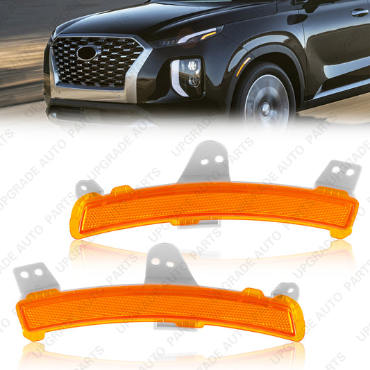 Bumper Reflectors Turn Signal Lamps Compatible with 2020-2022 Hyundai Palisade, Driver & Passenger Side