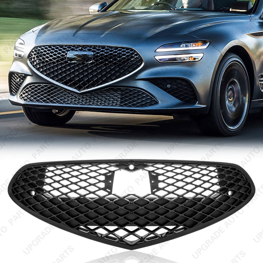 Front Grille With Sensor Hole With Camera Hole, Compatible with 2022-2024 Genesis G70
