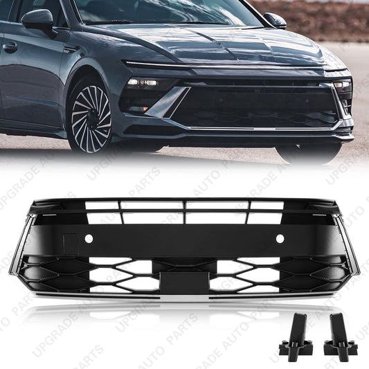 Grille With Sensor Hole Without Camera Hole Compatible with 2024 2025 Hyundai Sonata SE/SEL/Limited
