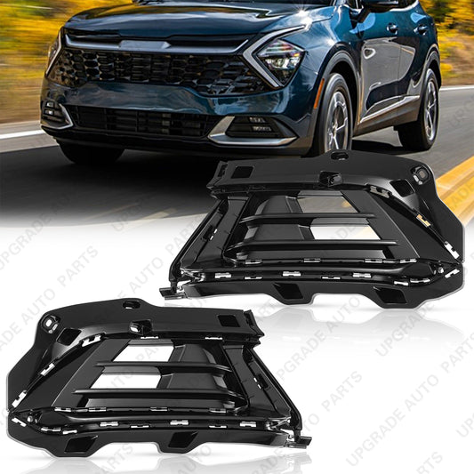Fog Light Bezels with Holes Compatible with 2023 2024 Kia Sportage, Driver & Passenger Side