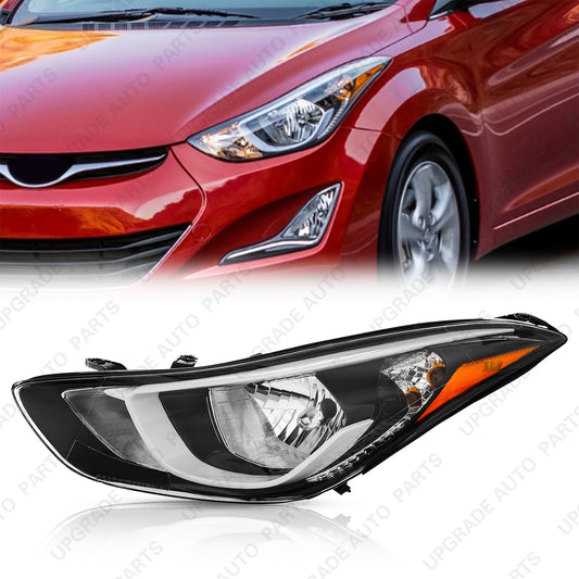 Halogen Headlight Assembly Compatible with 2014-2016 Hyundai Elantra SE/Value Edition, Driver Side