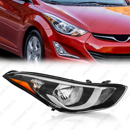 Halogen Headlight Assembly Compatible with 2014-2016 Hyundai Elantra SE/Value Edition, Passenger Side