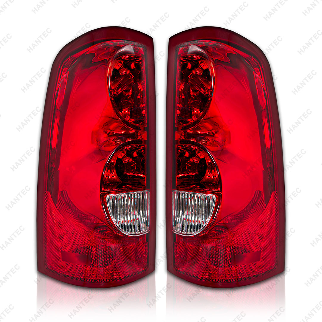 HANTEC Compatible with 03-06 Chevrolet Silverado Halogen Outer Tail Light With Bulbs