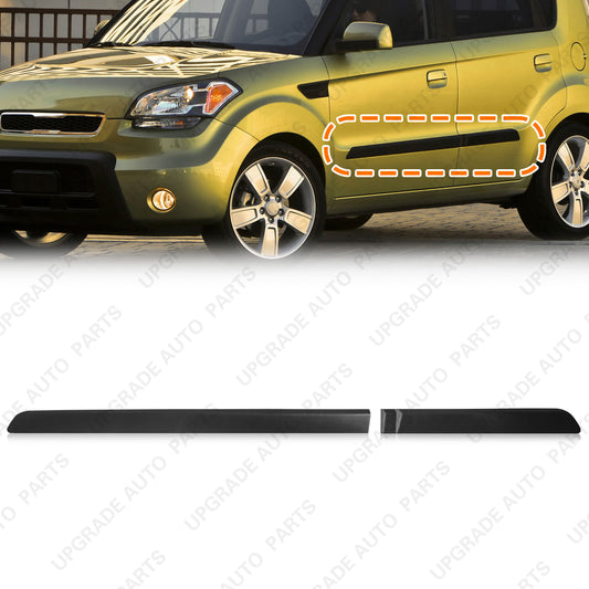 Left Side Door Molding Set Compatible with 2010-2013 Kia Soul, Driver Side