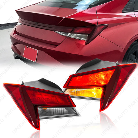 Outer Tail Light Assembly with DRL (Korea Built) Compatible with 2021-2025 Hyundai Elantra SE/SEL, Driver Side
