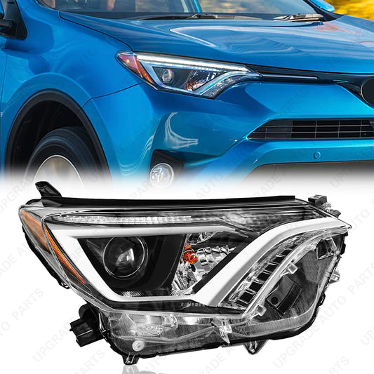 Halogen Headlight Assembly Compatible with 2016-2018 Toyota RAV-4, Passenger Side