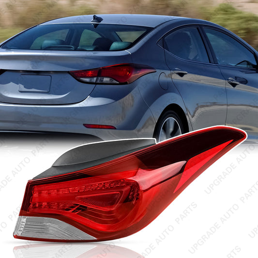 Outer Tail Light Assembly Compatible with 2014-2016 Hyundai Elantra, Passenger Side