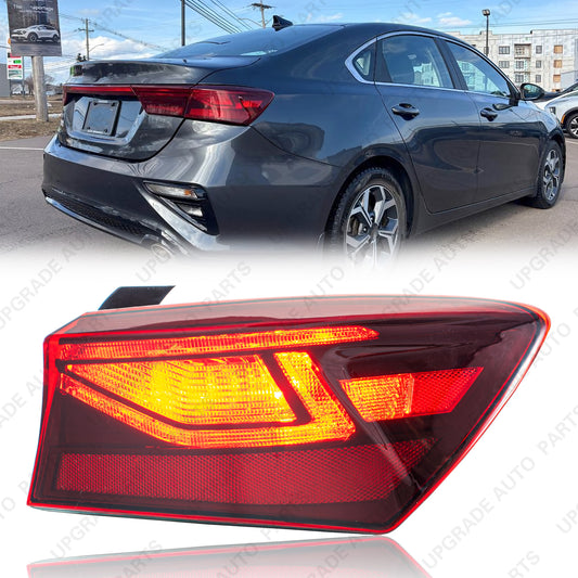 Halogen Tail Light Assembly Compatible with 2019 2020 2021 Kia Forte, Passenger Side