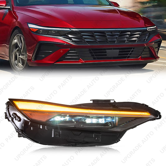 LED Headlight Assembly Compatible with 2024 2025 Hyundai Elantra, Passenger Side