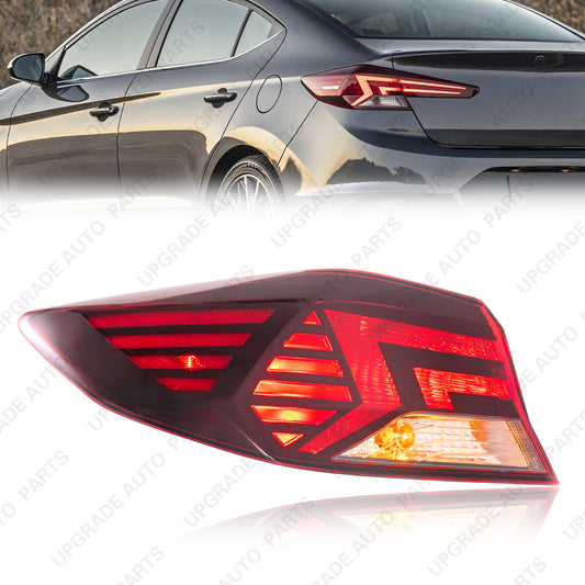Halogen Outer Tail Light Assembly Compatible with 2019 2020 Hyundai Elantra, Driver Side