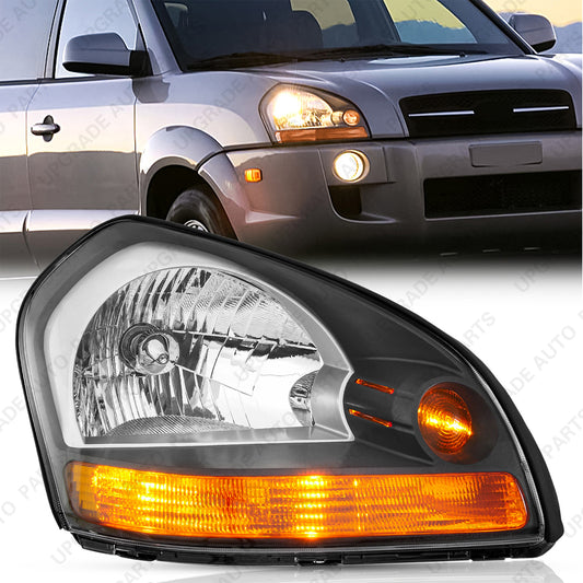 Halogen Headlight Assembly Compatible with 2005-2009 Hyundai Tucson, Passenger Side