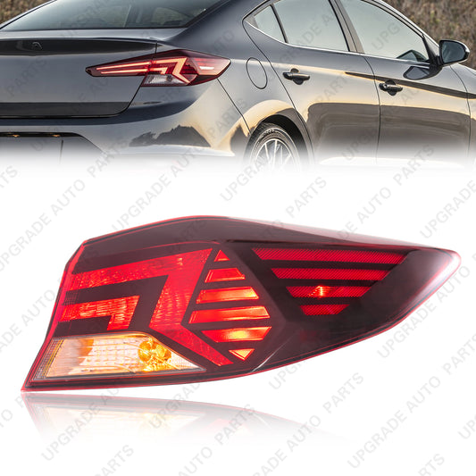 Halogen Outer Tail Light Assembly Compatible with 2019 2020 Hyundai Elantra, Passenger Side