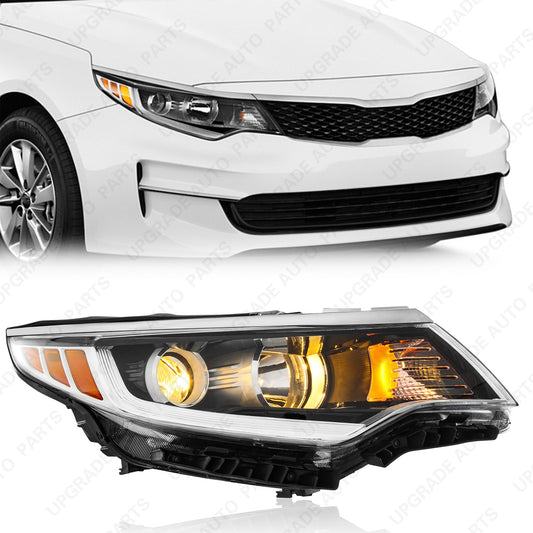 Headlight Assembly without LED DRL Compatible with 2016-2018 Kia Optima, Passenger Side