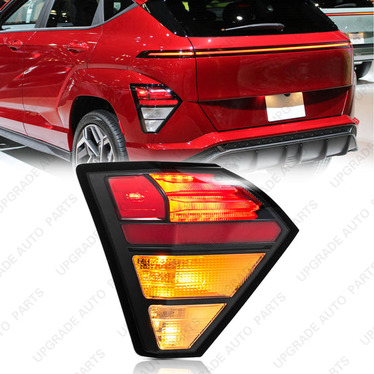LED Tail Light With Halogen Turn Signal Compatible with 2024 2025 Hyundai Kona SE/SEL/N-Line, Driver Side