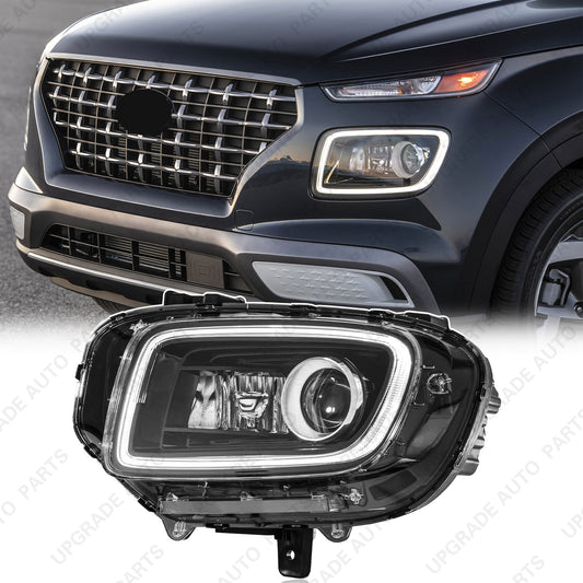 LED Headlight Assembly with DRL Compatible with 2022-2025 Hyundai Venue Limited, Driver Side