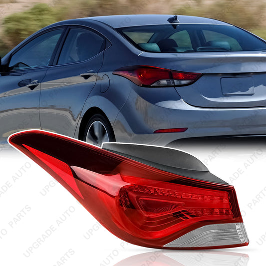 Outer Tail Light Assembly Compatible with 2014-2016 Hyundai Elantra, Driver Side