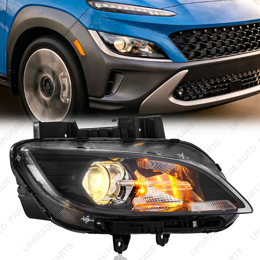 Halogen Headlight Compatible with 2022 2023 Hyundai Kona SE/SEL, Passenger Side