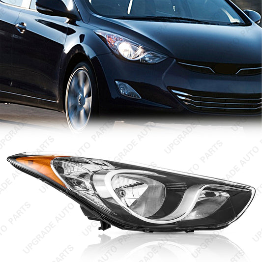 Headlight Assembly Compatible with 2011-2013 Hyundai Elantra, Passenger Side