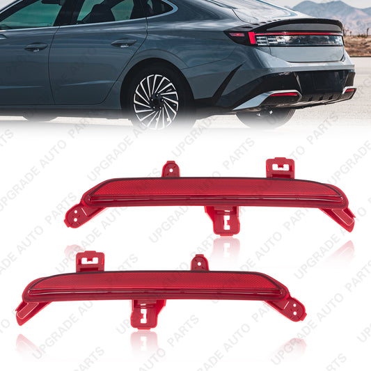 Rear Bumper Light Reflector Compatible with 2024 2025 Hyundai Sonata, Driver & Passenger Side