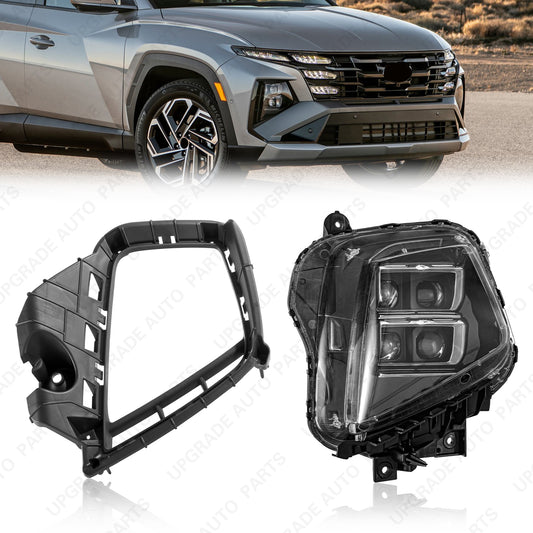 LED Projector Headlight Assembly Compatible with 2025 2026 Hyundai Tucson, Passenger Side