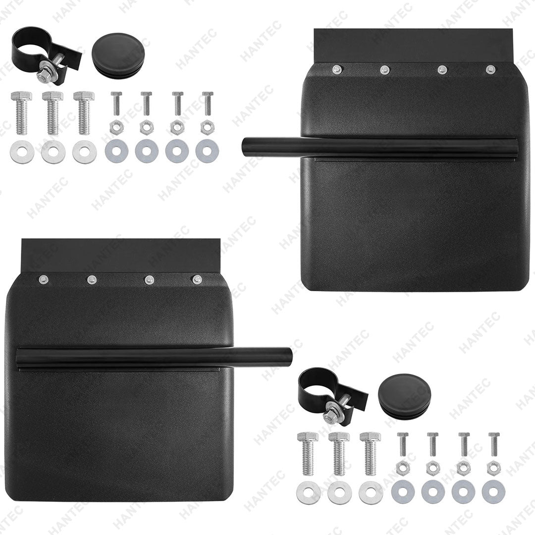 HANTEC Plastic Quarter Fender, 24" x 24" Quarter Fenders for Semi Truck, Tube Bracket Mounting Hardware Included, Plastic Quarter Fender