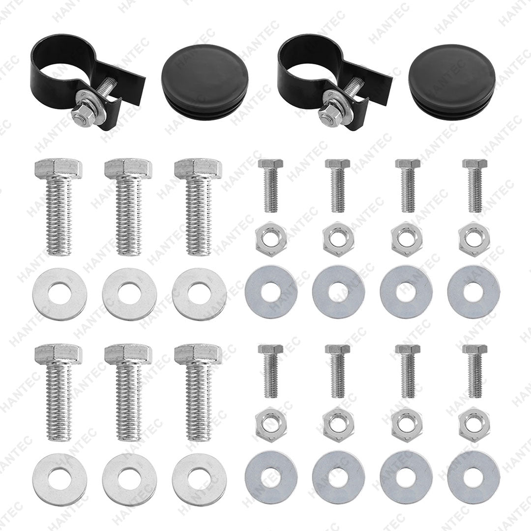 HANTEC Plastic Quarter Fender, 24" x 24" Quarter Fenders for Semi Truck, Tube Bracket Mounting Hardware Included, Plastic Quarter Fender