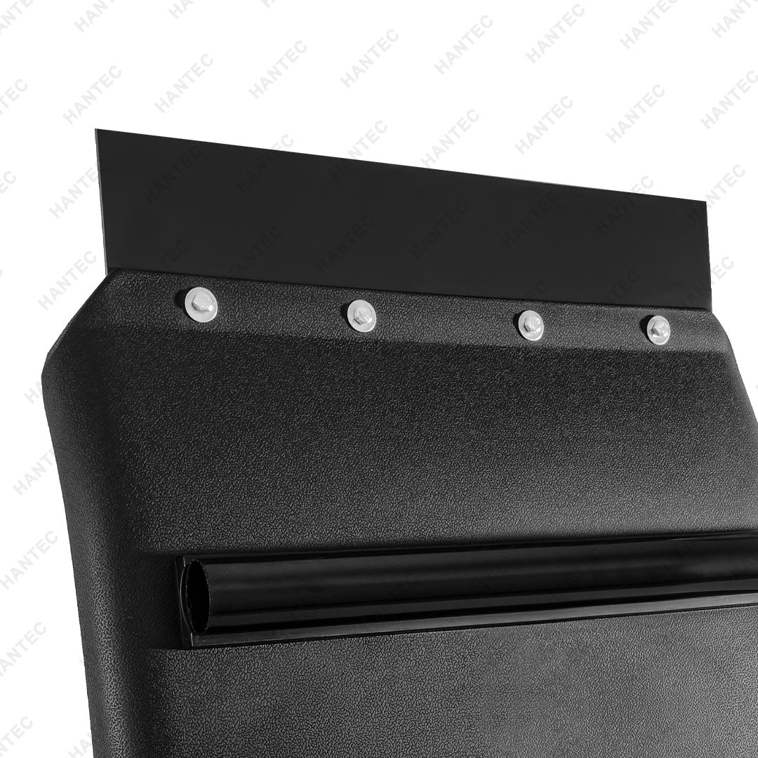 HANTEC Plastic Quarter Fender, 24" x 24" Quarter Fenders for Semi Truck, Tube Bracket Mounting Hardware Included, Plastic Quarter Fender